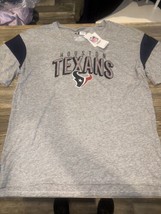 NWT NFL Houston Texans Womens Size Large T-Shirt Gray Short Sleeve. L - £11.79 GBP