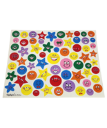 1 VINTAGE SHEET OF HIGHLIGHTS COLORFUL FUNNY FACES SMILE FACE + STARS ST... - £14.39 GBP