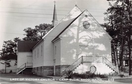 Saco Maine Me~Camp ELLIS-LADY Of Victory CHURCH~1950s Real Photo Postcard - £8.01 GBP