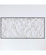 Metal Infinity Rectangular Wall Decor Black Silver Modern Contemporary Iron - £86.67 GBP