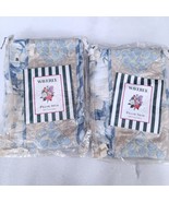 NEW Waverly Standard pillow Sham SET 2 Rosewood Duvet blue cabbage rose ... - €26,05 EUR