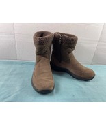 LL Bean Womens Shoes Brown 6.5 M Suede Primaloft Lined Slip On winter Sn... - $54.08 CAD