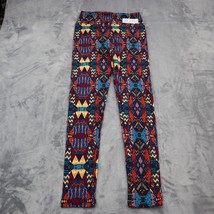 LuLaRoe Pants Womens One Size Multicolor Geo Printed Casual Pull On Leggings - £15.81 GBP