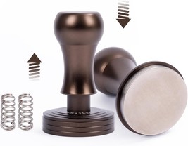 58.5mm Espresso Tamper, Spring-Loaded Pressure, Calibrated, Coffee Color - $29.69