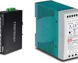 TRENDnet 8-Port Industrial Unmanaged Fast Ethernet DIN-Rail Switch &amp; 60 ... - $227.99