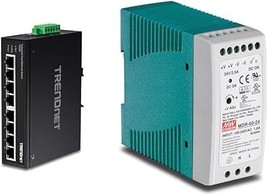 TRENDnet 8-Port Industrial Unmanaged Fast Ethernet DIN-Rail Switch &amp; 60 ... - £178.07 GBP