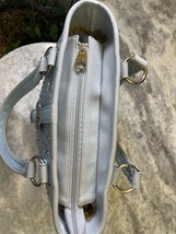 Ladies Montana West real leather purse in baby blue color image 10