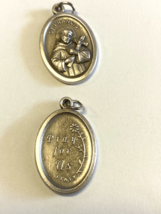 Saint Francis of Assisi Silver Tone Medal, New from Italy - $2.97