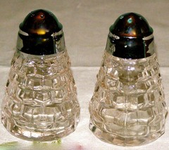 Fostoria American Pattern Salt &amp; Pepper Shakers - $45.11