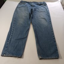 Carhartt B17-DST Men's 40×32 Blue Cotton Denim Jeans Measured Size 38×31 image 9