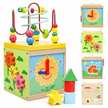 Wooden Baby Activity Cube For Toddlers 1-3 Activity Cube Learning Toys For 1 Yea - £28.46 GBP