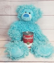 Gund Teddy Bear Plush Candee Fluff Aqua Drop 4034219 Turquoise Blue 18in Fluffy - $47.47
