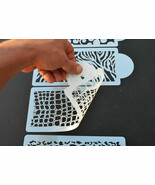 4 PACK Cake decorating Airbrush Icing Frosting Fondant Zebra Reptiles St... - $20.32 CAD