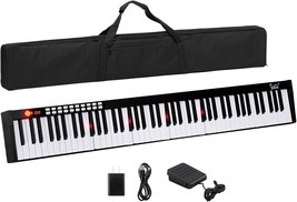 Glarry 88 Key Digital Piano Portable Touch Sensitive Electronic Keyboard With - £102.76 GBP