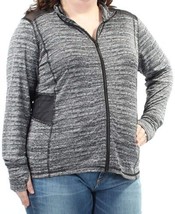 Material Girl Womens Space dye Full Zip Jacket,Size 1X,Noir Sd - $41.57