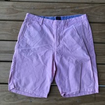 J Crew Chino Shorts Mens 34 Club Short Pink Flat Front Casual Preppy 11” Inseam - £10.59 GBP