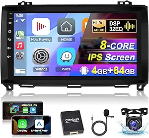 [8 Core 4+64] Android 13 Car Stereo For Mercedes Benz B200 W169 W245 W63... - $333.99