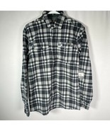 Eddie Bauer Flannel Shirt Gray Black Men&#39;s Sz Small NWT - $25.79 CAD