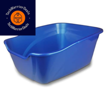 Pureness Giant High Sides Cat Litter Pan, Colors may Vary. Giant, Blue  - $22.71