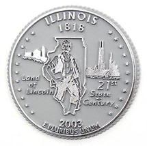 Illinois State Quarter Magnet by Classic Magnets, Collectible Souvenirs ... - £3.05 GBP