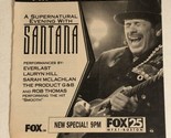 Supernatural Evening With Santana Tv Guide Print Ad Rob Thomas Ever clea... - £4.74 GBP