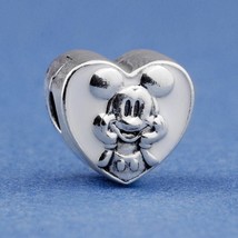 Mother&#39;s Day Release 925 Sterling Silver Disney Vintage Mickey Clip Charm  - £13.42 GBP
