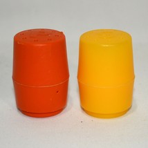 Vintage Fisher Price Fun With Food Play Yellow &amp; Orange Salt Pepper Shakers 0621 - £11.68 GBP