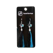 San Jose Sharks Earrings Fashion Tassel Style NHL Licensed - NWT - £4.77 GBP