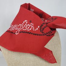 Vintage Style Wrangler Rockabilly Bandana Red White 21x21 Inch NEW Old S... - $17.00