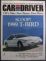 Car &amp; Driver Magazine July 1988 T-Bird VW Passat Vintage Advertising  - $11.99