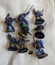 Lot of 8 Warhammer 40k Space Marines Crimson Fists Assembled Painted Metal - €88,32 EUR