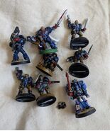 Lot of 8 Warhammer 40k Space Marines Crimson Fists Assembled Painted Metal - €87,68 EUR