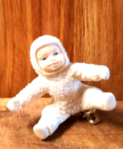 Vintage Dept 56 Snowbabies Bisque Clip-on Baby Angel Ornament - £6.38 GBP