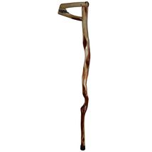 35 in Folk Art Walking Cane, Inlaid w Stone Copper, Crooked Burl Diamond Willow - £179.81 GBP