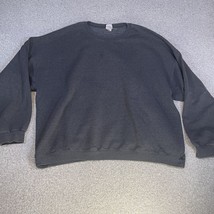 Vintage Hanes Pullover Sweatshirt Mens 2XL Crew Neck Grey Long Sleeve Soft Knit - £15.97 GBP