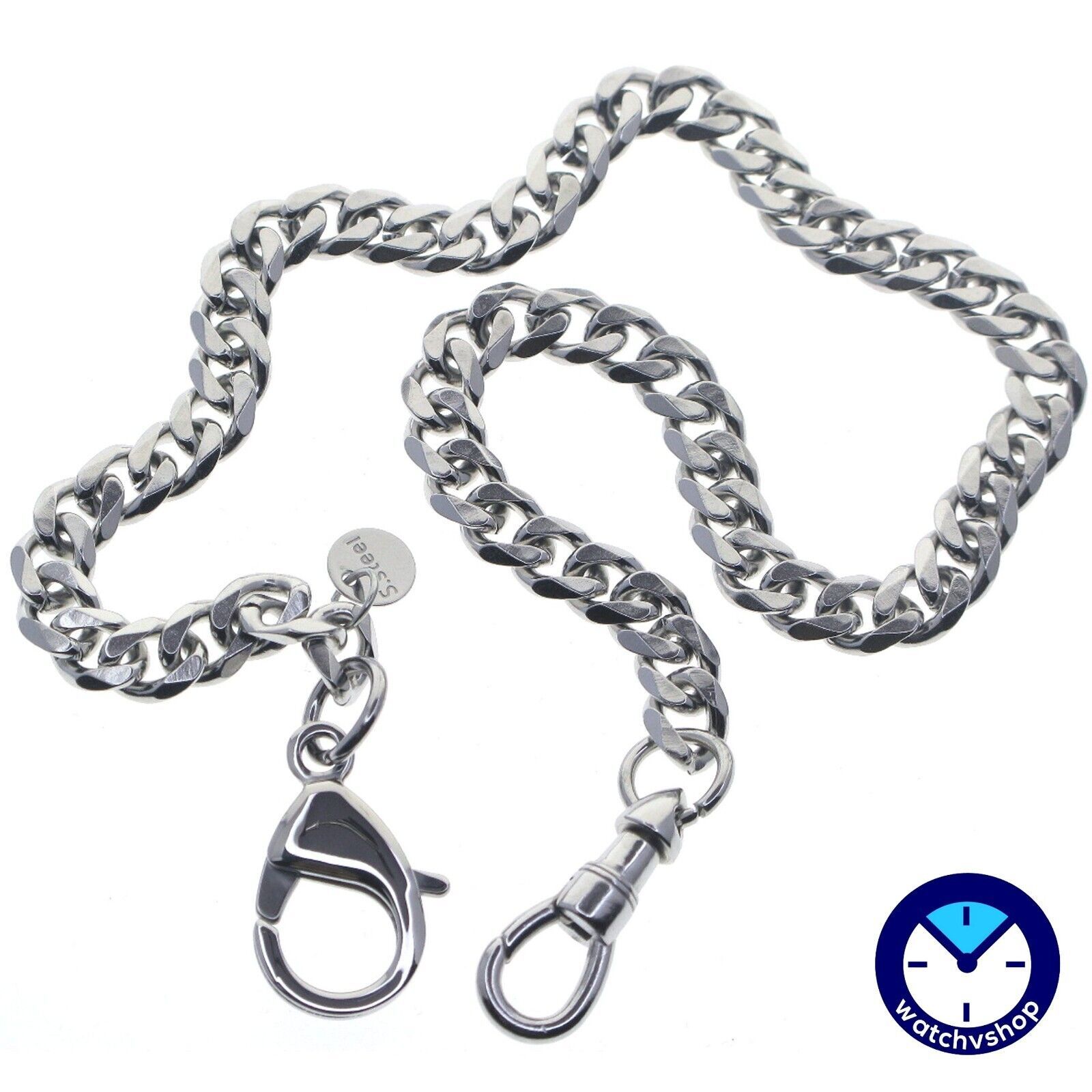 Primary image for Stainless Steel Pocket Watch Chain Swivel Albert Clasp Albert Chain  FCS83