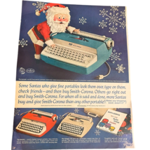 Print Ad 1960&#39;s Santa Claus Christmas Gift Smith-Corona Typewriter Galaxie SCM - £10.66 GBP