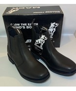 MACK BOOTS STATESMAN BLACK LEATHER SLIP ON MECHANIC BOOTS - SIZE 10.5 New - $81.95 CAD