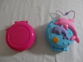 2020 Mattel Polly Pocket World Dolphin Beach Compact Case only + Pink Flamingo - $11.90