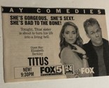 Titus Tv Guide Print Ad Fox Christopher Titus Elizabeth Berkley Tpa14 - £4.68 GBP