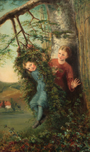 Germany Genre scene Children on swings Painting by Princess Marie Alexandrine - £1,450.83 GBP