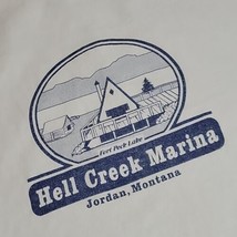 Vintage hell Creek Marina T Shirt Jordan Montana Fort Peck Lake Medium  - £7.28 GBP