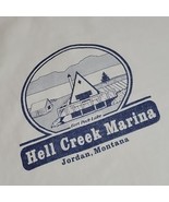 Vintage hell Creek Marina T Shirt Jordan Montana Fort Peck Lake Medium  - £7.42 GBP