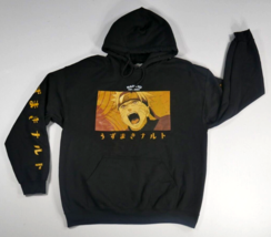 Naruto Shippuden 20th Anniversary Hoodie Black Graphic Anime Sleeves Mens Large - £31.96 GBP