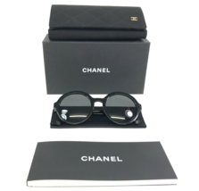 CHANEL Sunglasses 5522-U c.501/48 Polished Black Round Thick Rim Frames 140 - £220.47 GBP