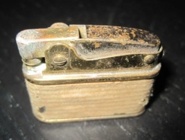 Vintage PETITE Small Brass Tone wrap Automatic Petrol Lighter Made in JAPAN - £10.44 GBP