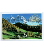 Snowcapped Dolomites Alpine Village Scenic Mountains Landscape Europe Tr... - $5.95