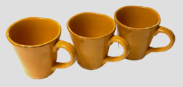 Pier 1 Elemental Gold Earthenware Ceramic Coffee Retired Mugs Vintage 90... - $31.29