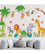 Nursery Stickers,Wallpaper girl-Boy room,Boys room Decals,jungle Animals... - £13.26 GBP