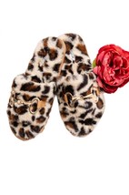 Qupid women&#39;s girls night slippers in Animal Print - size 6 - £23.98 GBP